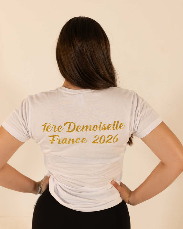 T-shirt Blanc Pailletée
